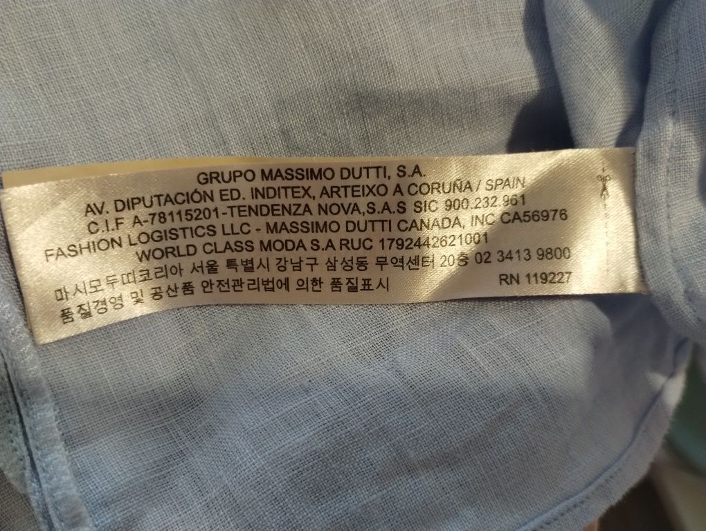 Lniana koszula Massimo Dutti