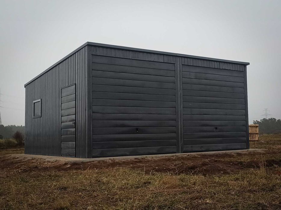 Hala blaszana / stalowa 10x6m z wiatą 4m Garaż blaszany TRANSTAL