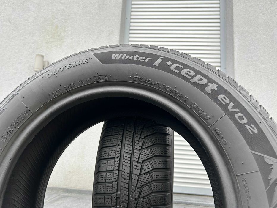 2szt zimowe 205/60R16 Hankook 7,4mm 2019r świetny stan! Z3453 gwar