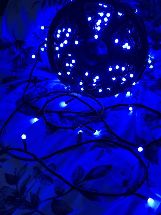 Lampki zewnętrzne led ,50m, regulacja efektów , na szpuli