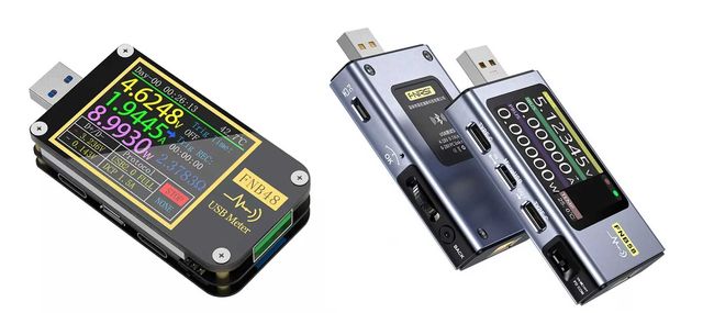 USB тестер FNIRSI FNB48S, FNB58, PD, QC, Вольтометр, Амперметр