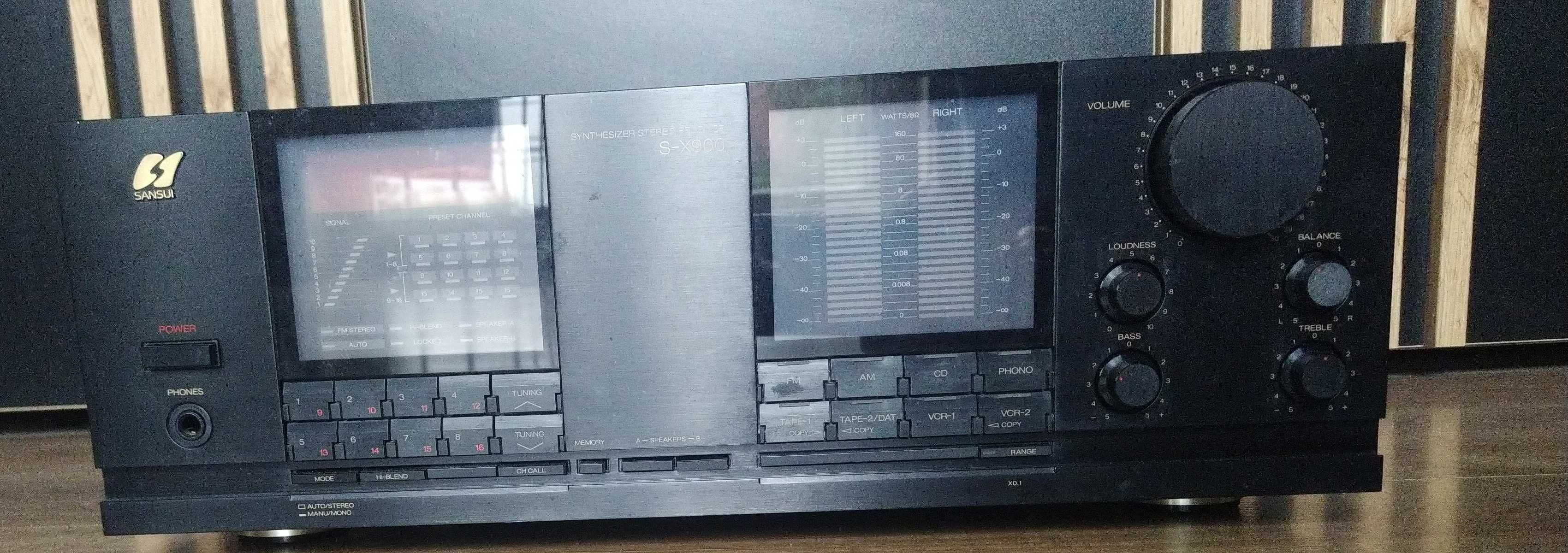 Amplituner Sansui S-X900 po renowacji , drobne  ślady użytkowania
