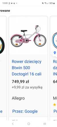 Rower dla dziewczynki BTwin 500 Doctogirl