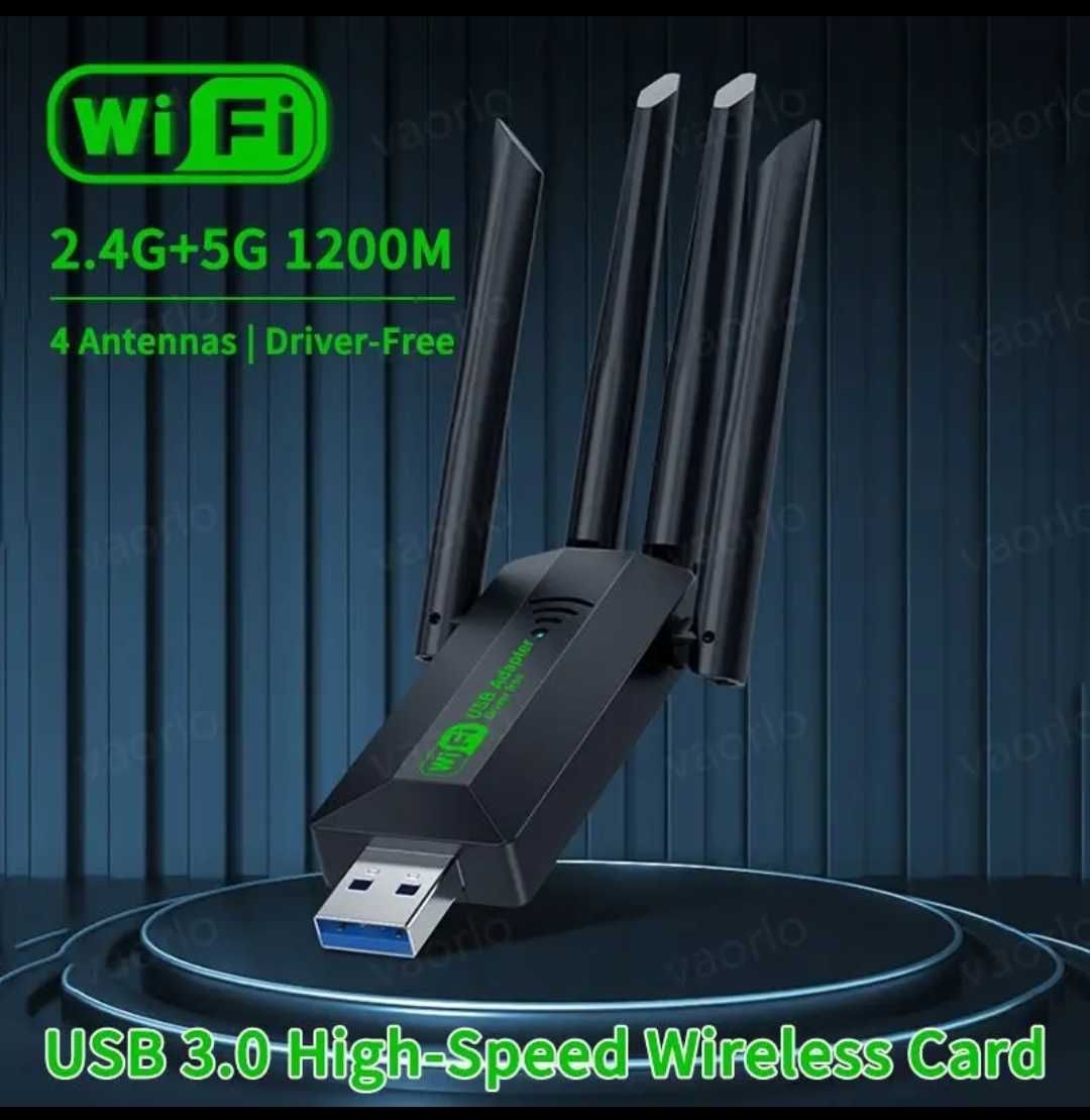 USB-адаптер вайфай двухдиапазонный, 1200 Мбит/с, 802.11AC USB3.0