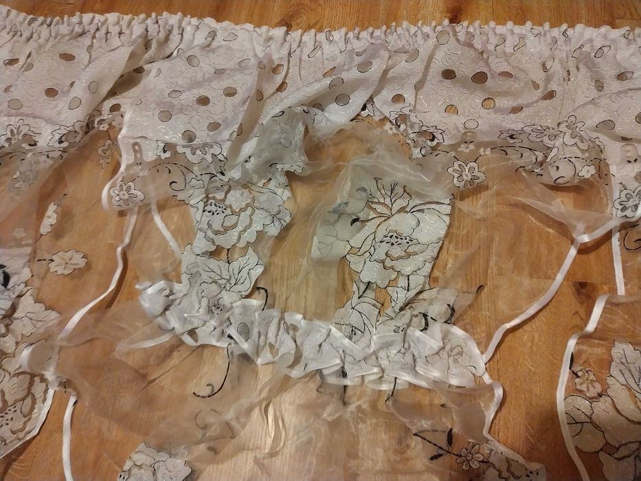 Firana biało - czarna