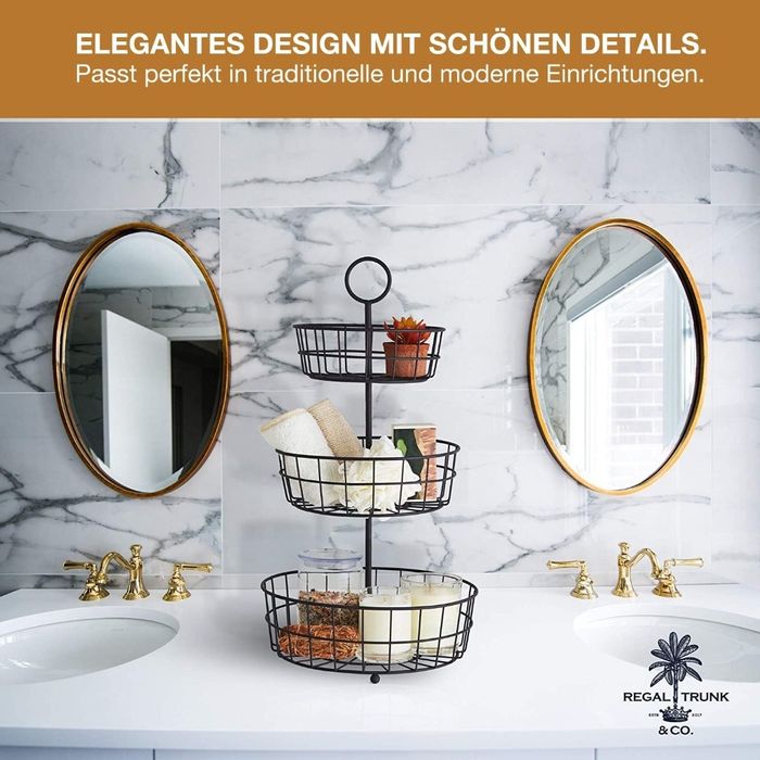 3-poziomowy kosz na owoce, eleganckie francuskie kosze druciane