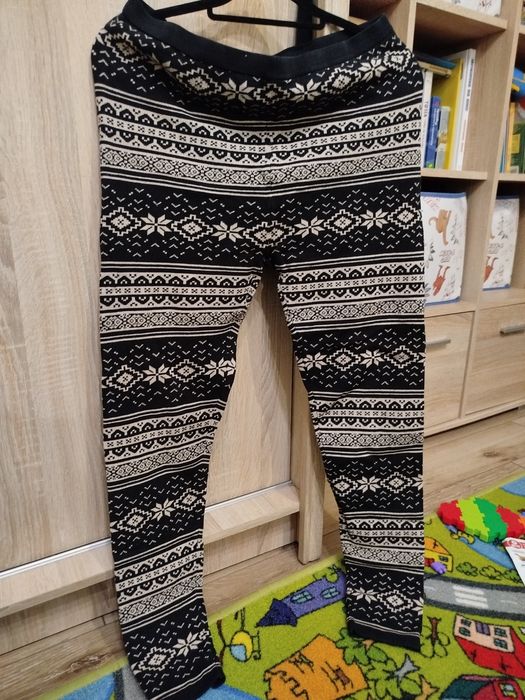 Getry legginsy ciepłe we wzory xl 42