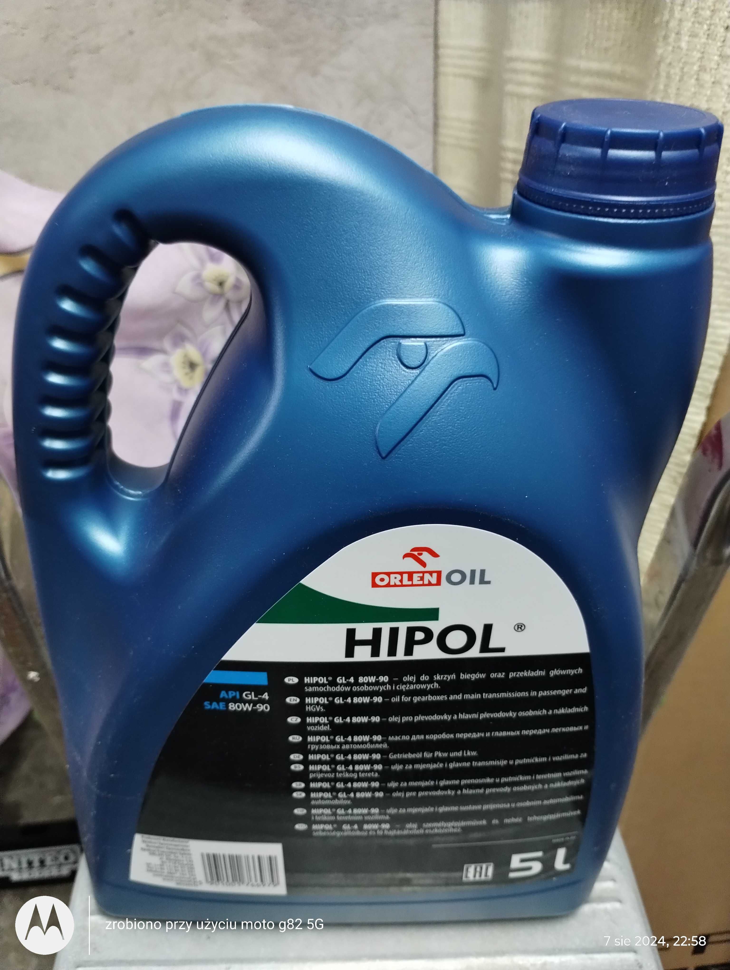 Olej Przekładniowy Hipol GL 4/GL5      80W90    5L