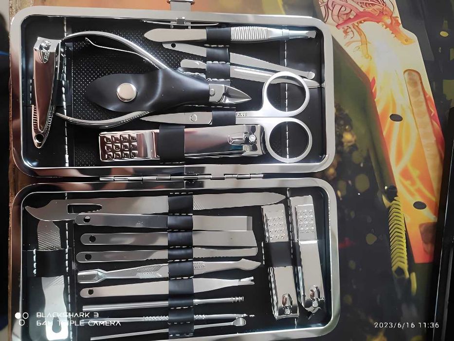 Conjunto Kit de Manicure Pedicure Profissional Unhas 19 pcs