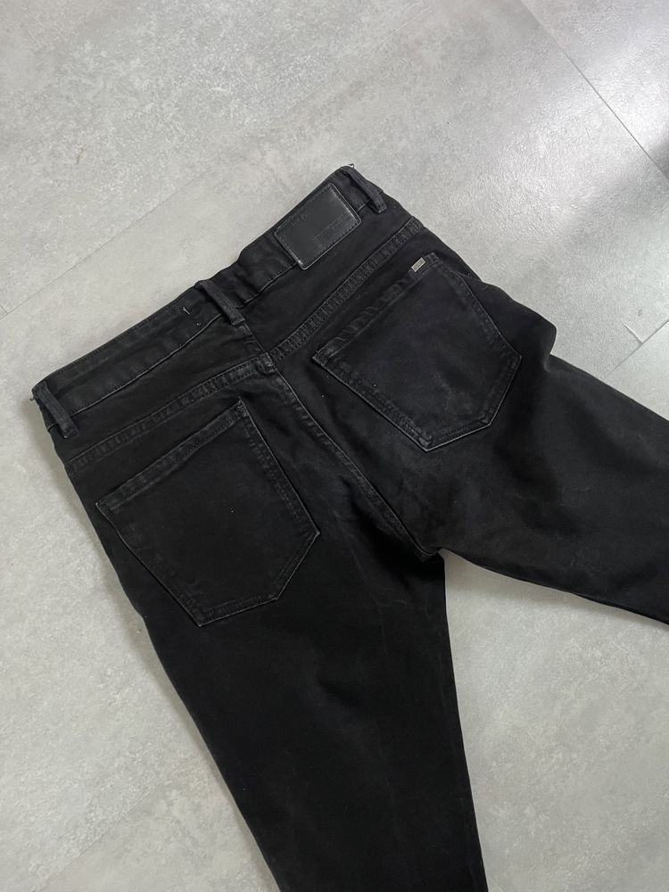 Spodnie męskie Slim rozmiar S Pull & Bear czarne z dziurami