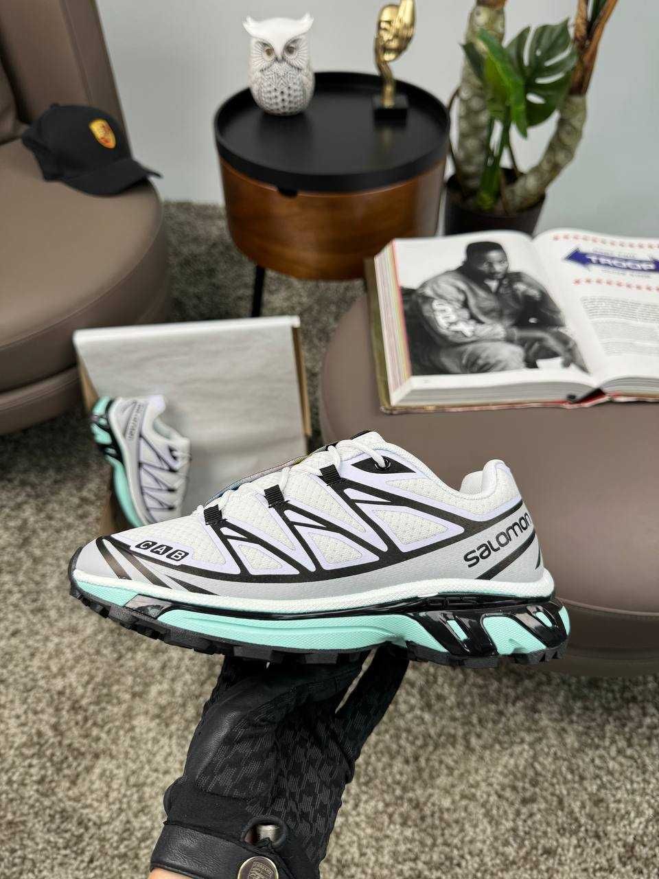 ЖІночі кросівки саломон Salomon XT-6 White Black Mint [37-41]