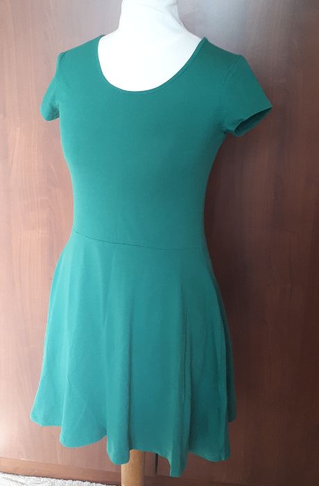 nowa sukienka Terranova L/M bawełna zielona letnia