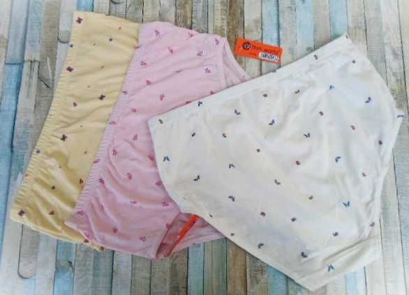 Cotton world / 3 szt. / majtki bawełniane 3XL pełne  kolorowe