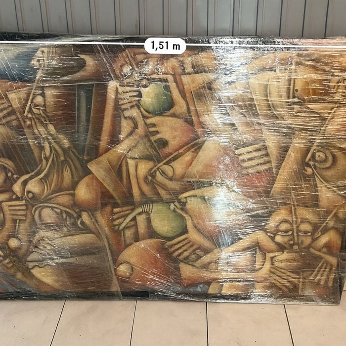 Pintura estilo Malangatana 1,5x1,0m