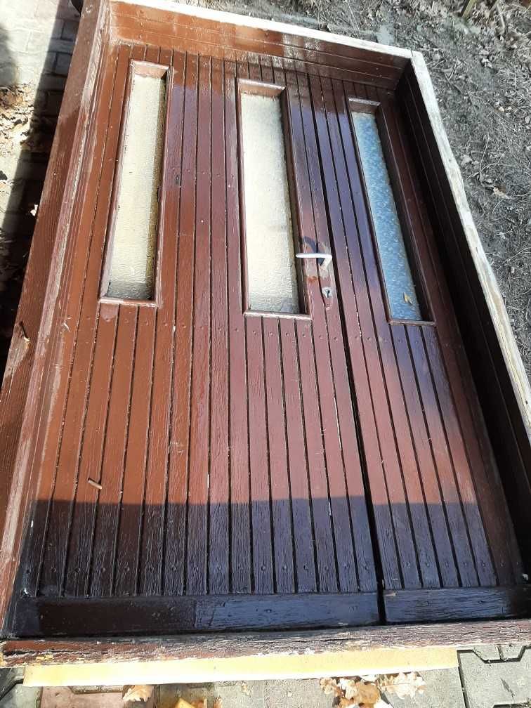 drzwi 120 x 200 dwuskrzydłowe z futryną