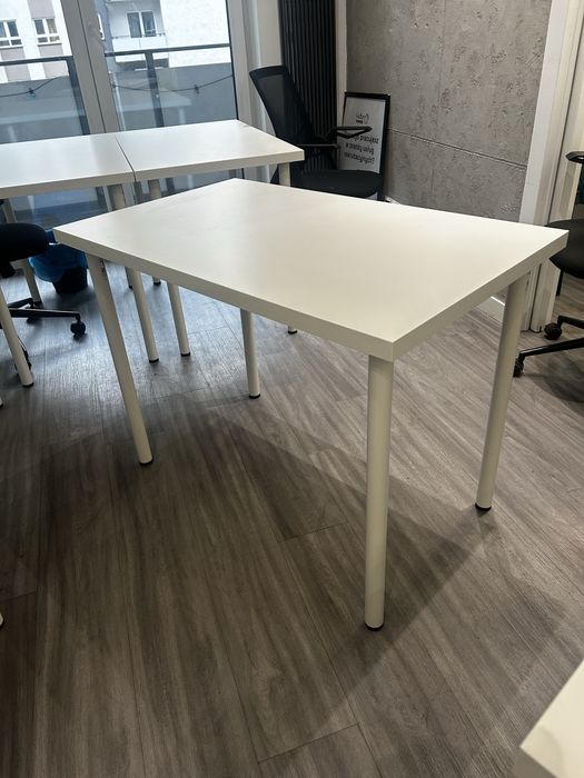 Biurko stol ikea biale ADILS