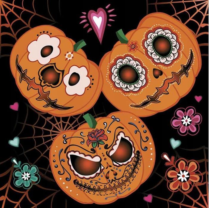 Serwetki Papierowe Mexican Pumpkins Halloween Dynie 33X33Cm 20Szt