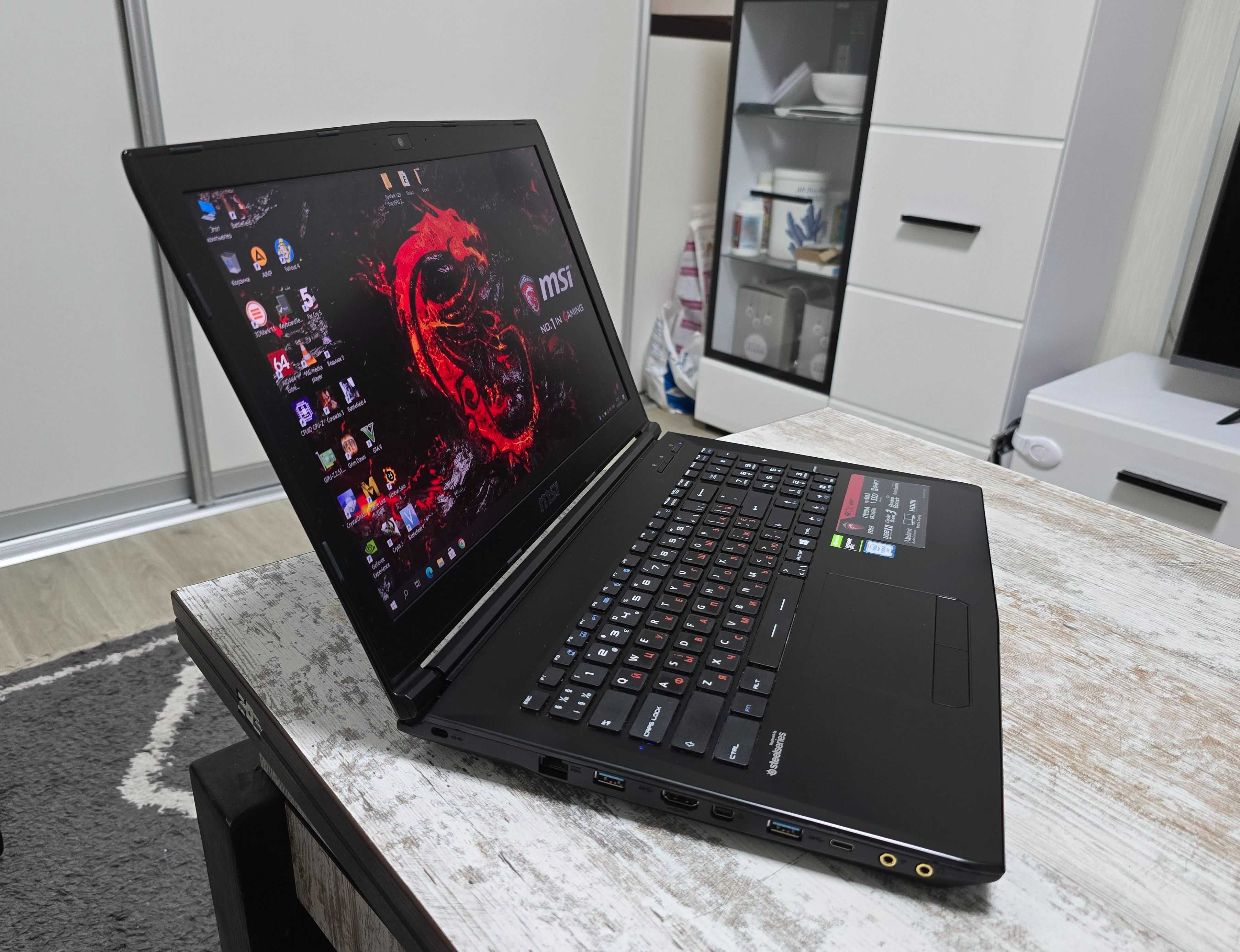 Игровой MSI (Core i7/Nvidia GTX960M/16GB DDR4/SSD 256GB+500GB/АКБ 4час