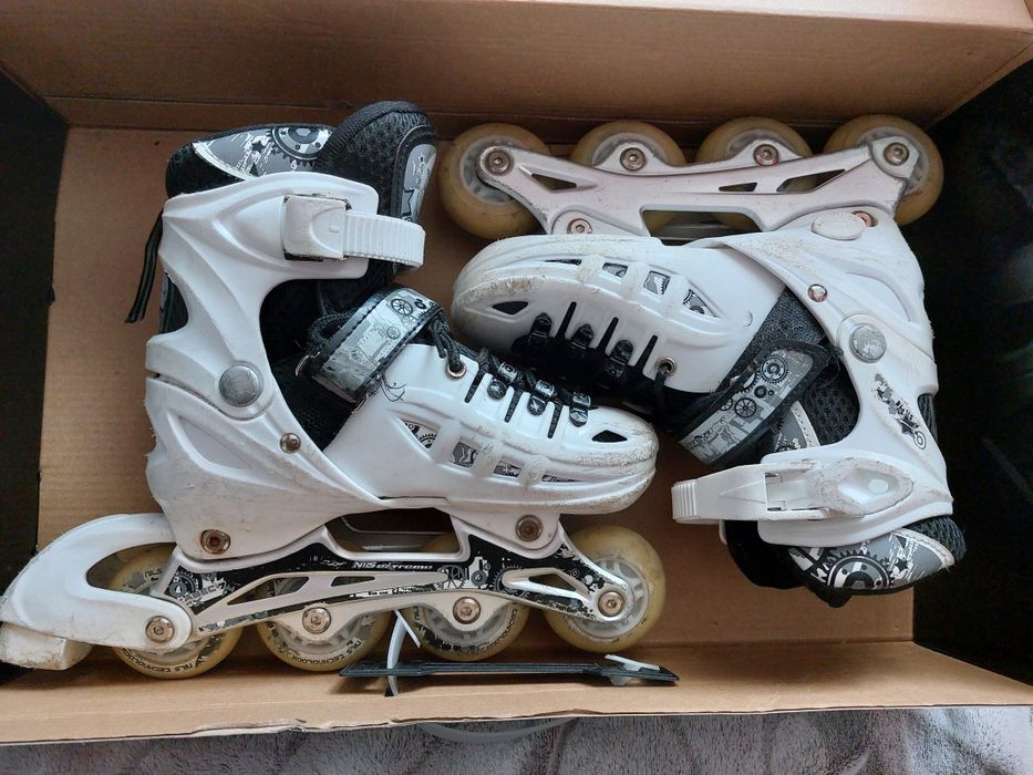 Łyżwo-rolki białe