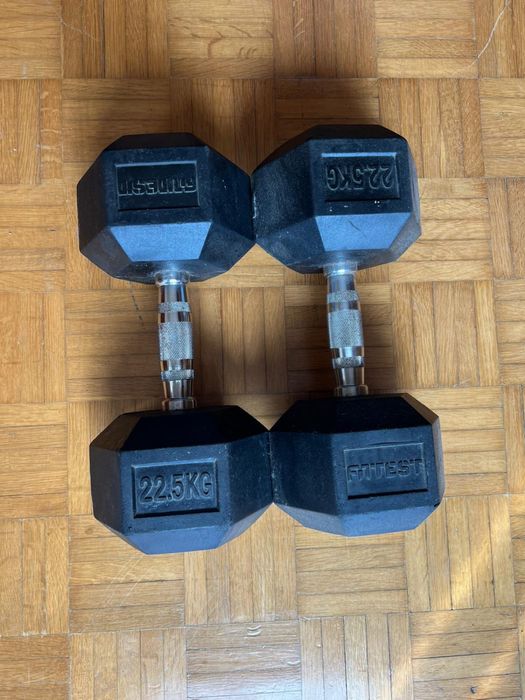 Par de Halteres hexagonais fittest 22,5kg