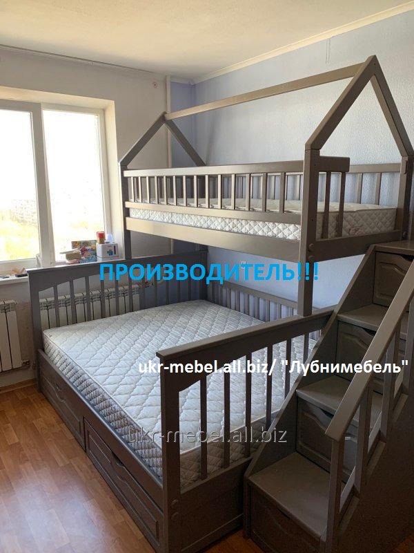 Двухъярусная деревянная кровать ЩитДом,двоярусне (двоповерхове) ліжко