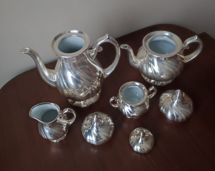 Serwis porcelana posrebrzana (silveroverlay) Thomas gr. Rosenthal