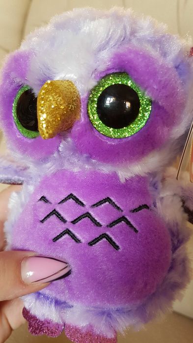 TY Beanie Boos глазастик сиреневая сова OWLIVIA 15 см