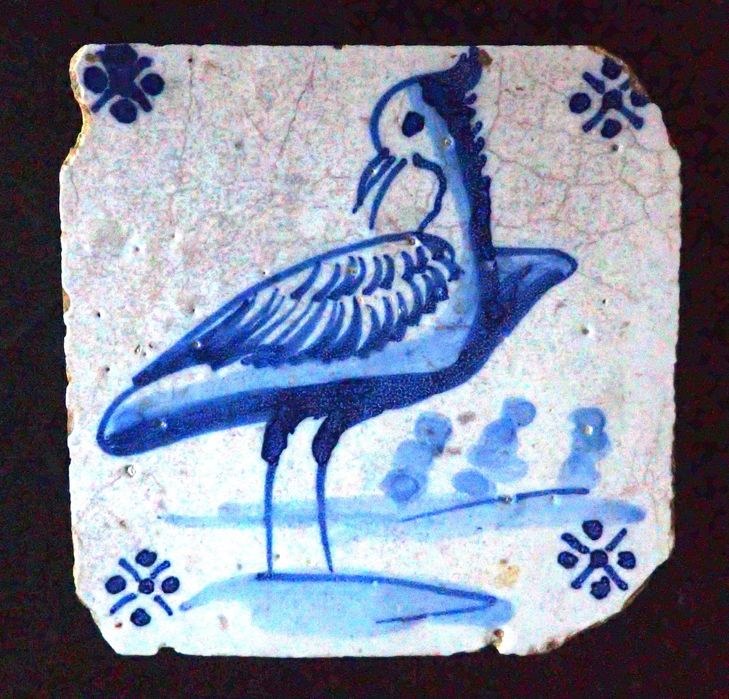AZULEJO sec XVIII com pássaro