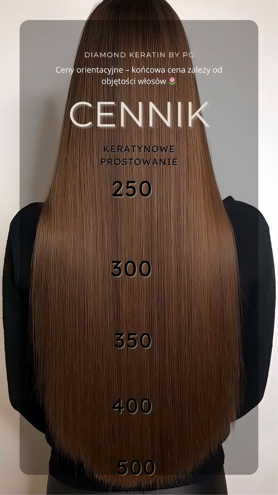Keratynowe prostowanie włosów, botoks Diamond Touch Luxury Keratin