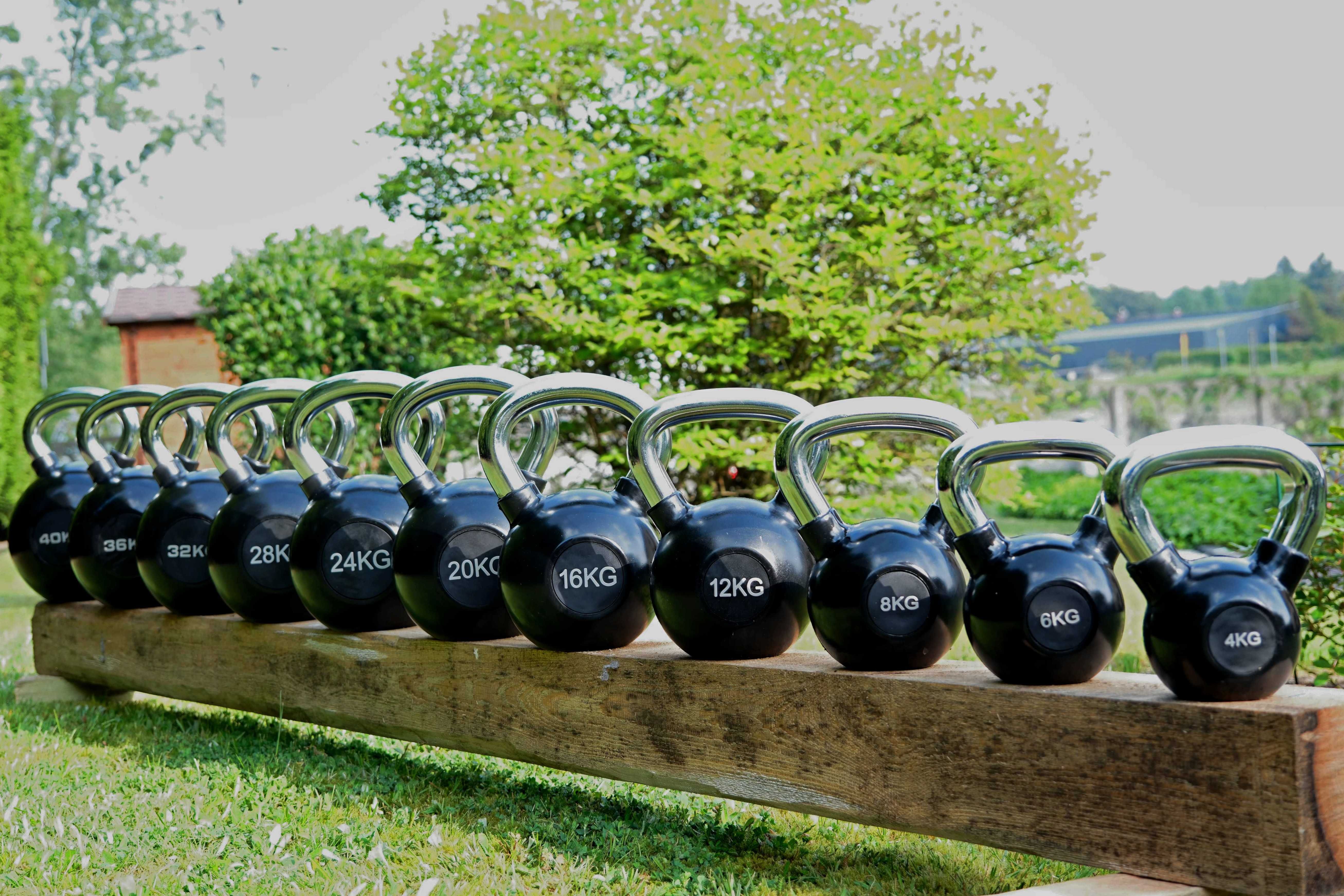 Kettlebells 4-40kg pełna guma chrom nowe