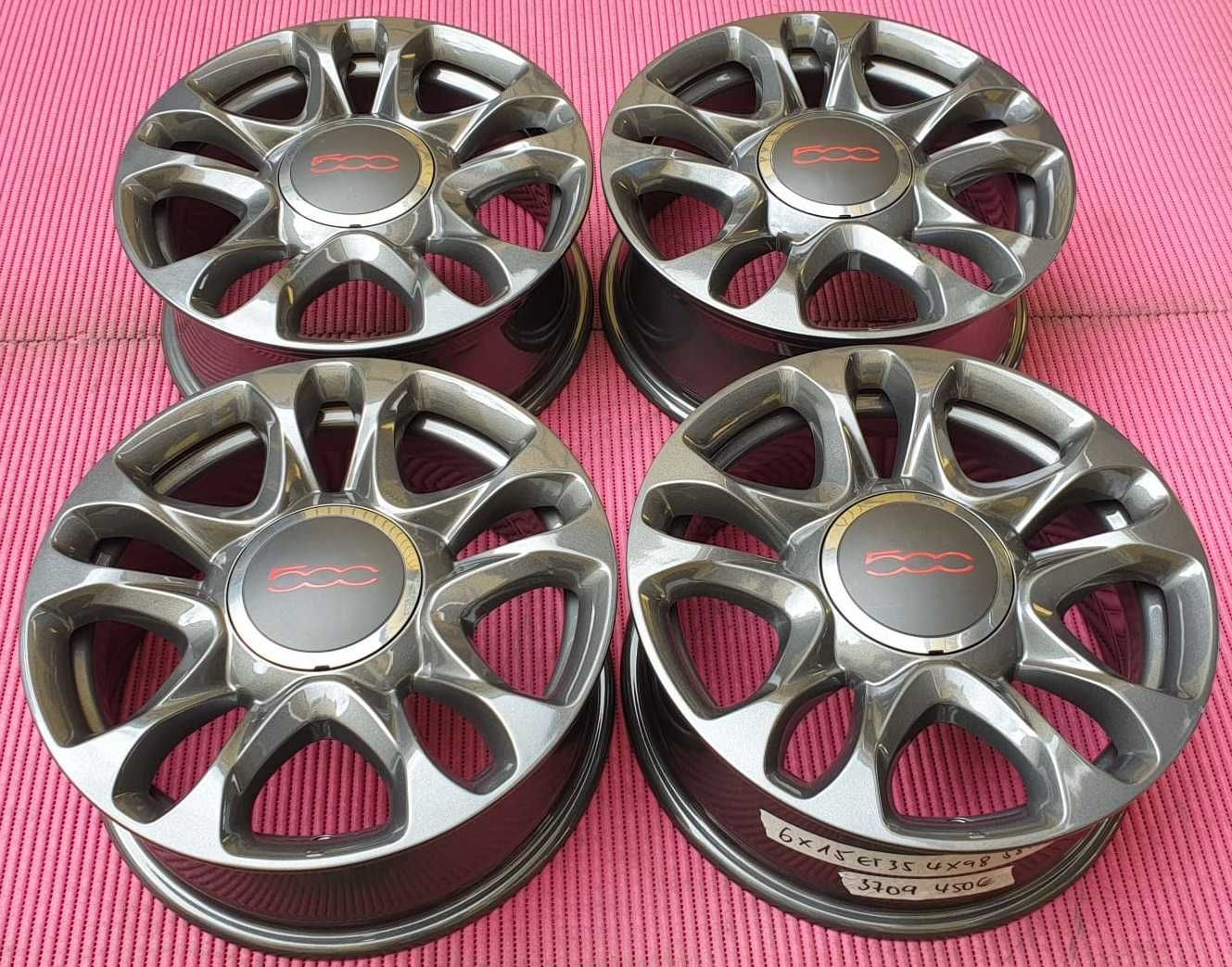 3709 - Jantes 15 4x98 Originais Fiat 500 Punto Doblo