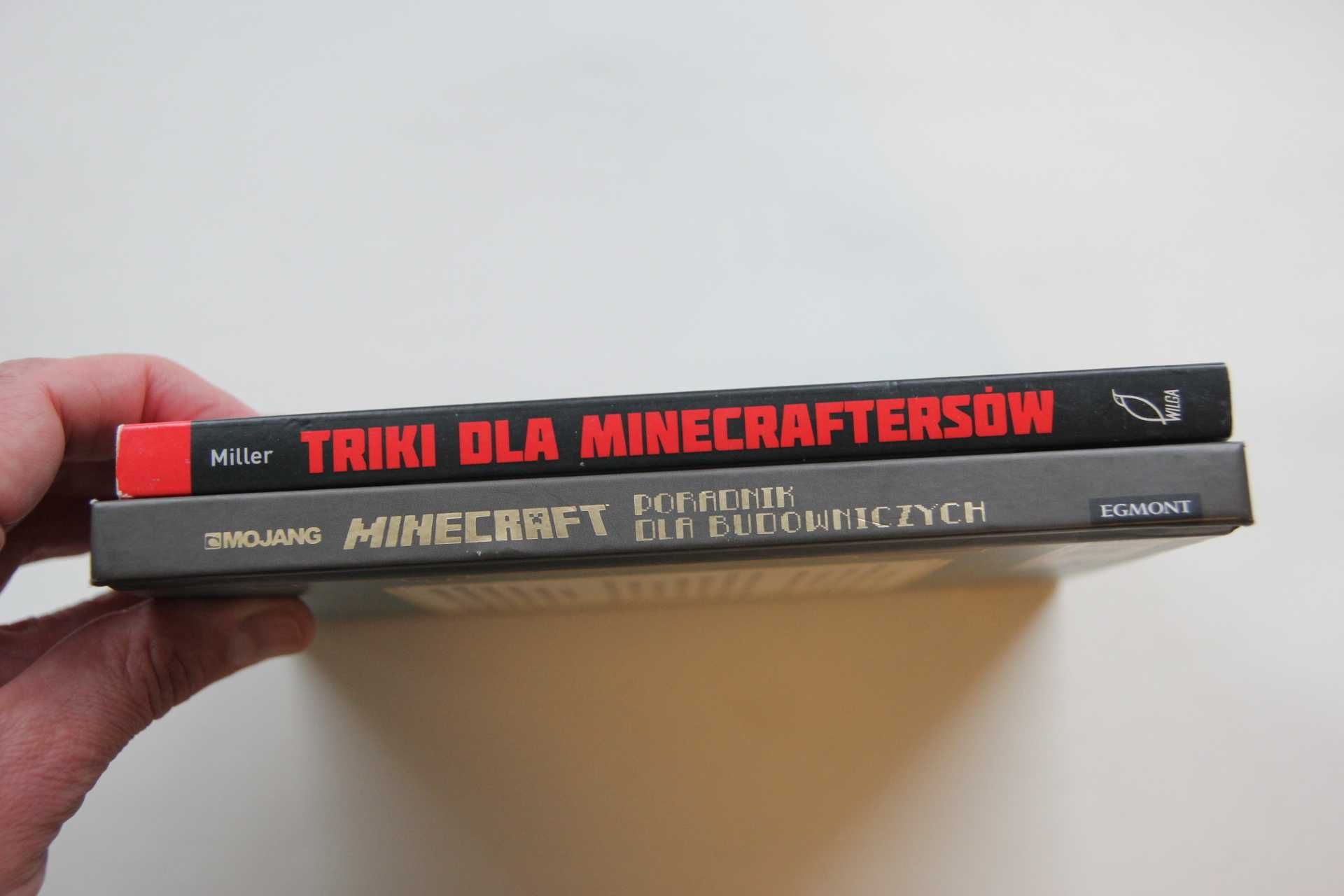 2 książki Triki dla minecraftersów i Poradnik dla budowniczych