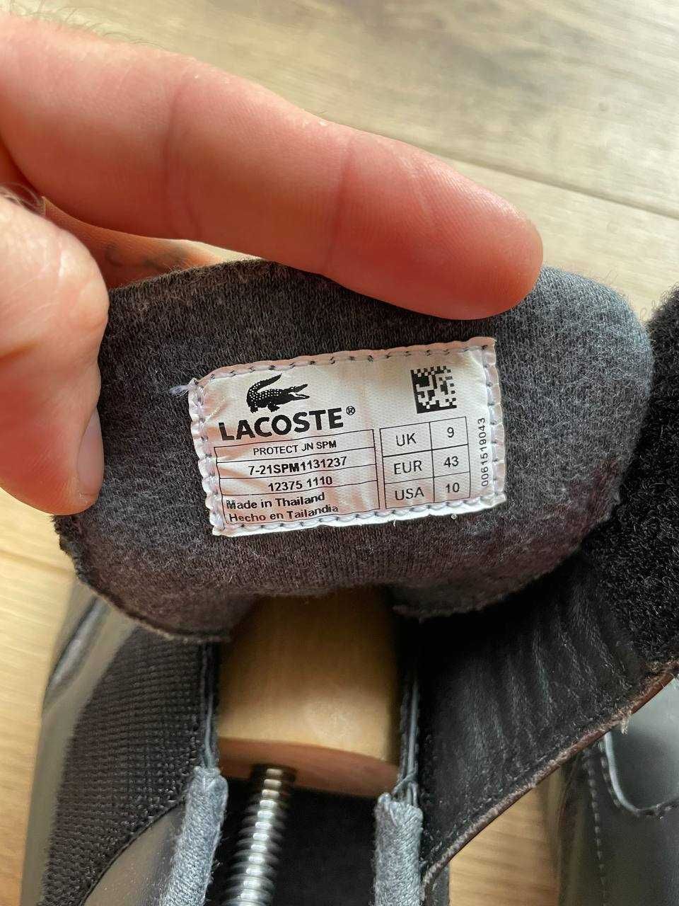 Чоловічі шкіряні кросівки фірми Lacoste Оригінал