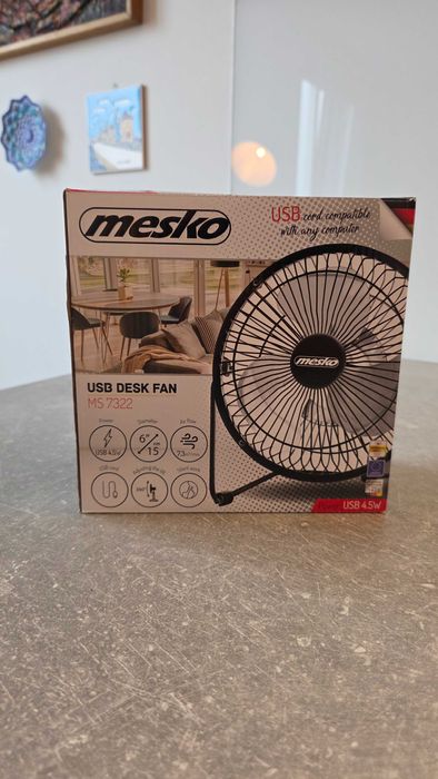 Nowy wiatrak biurkowy USB Mesko MS 7322 - Idealny na Lato!