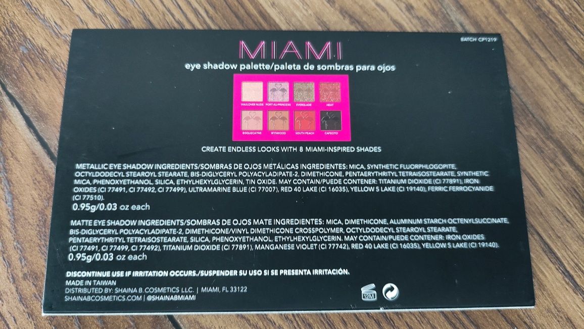 Cienie Miami eye shadow palette