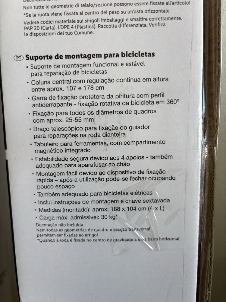 Suporte de manutençao de bicicletas
