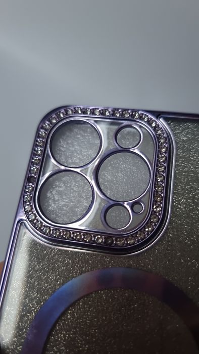 Etui do iPhone 14 Pro Max 5G, plecki błyszczę 2w1 Smukły case z diamen
