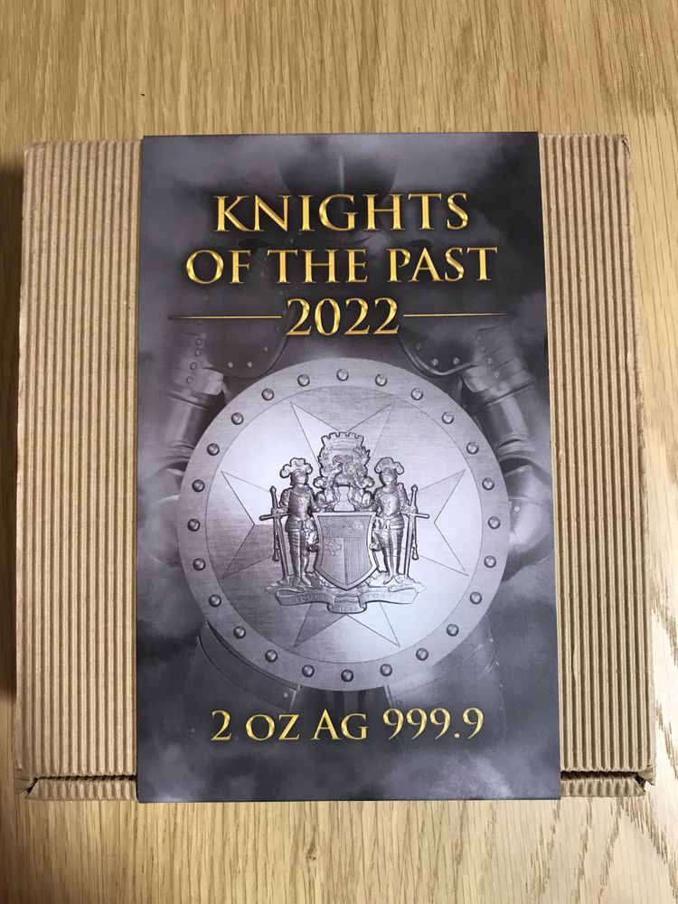 Серебряная монета Knights Of The Past, Germania Mint Niue