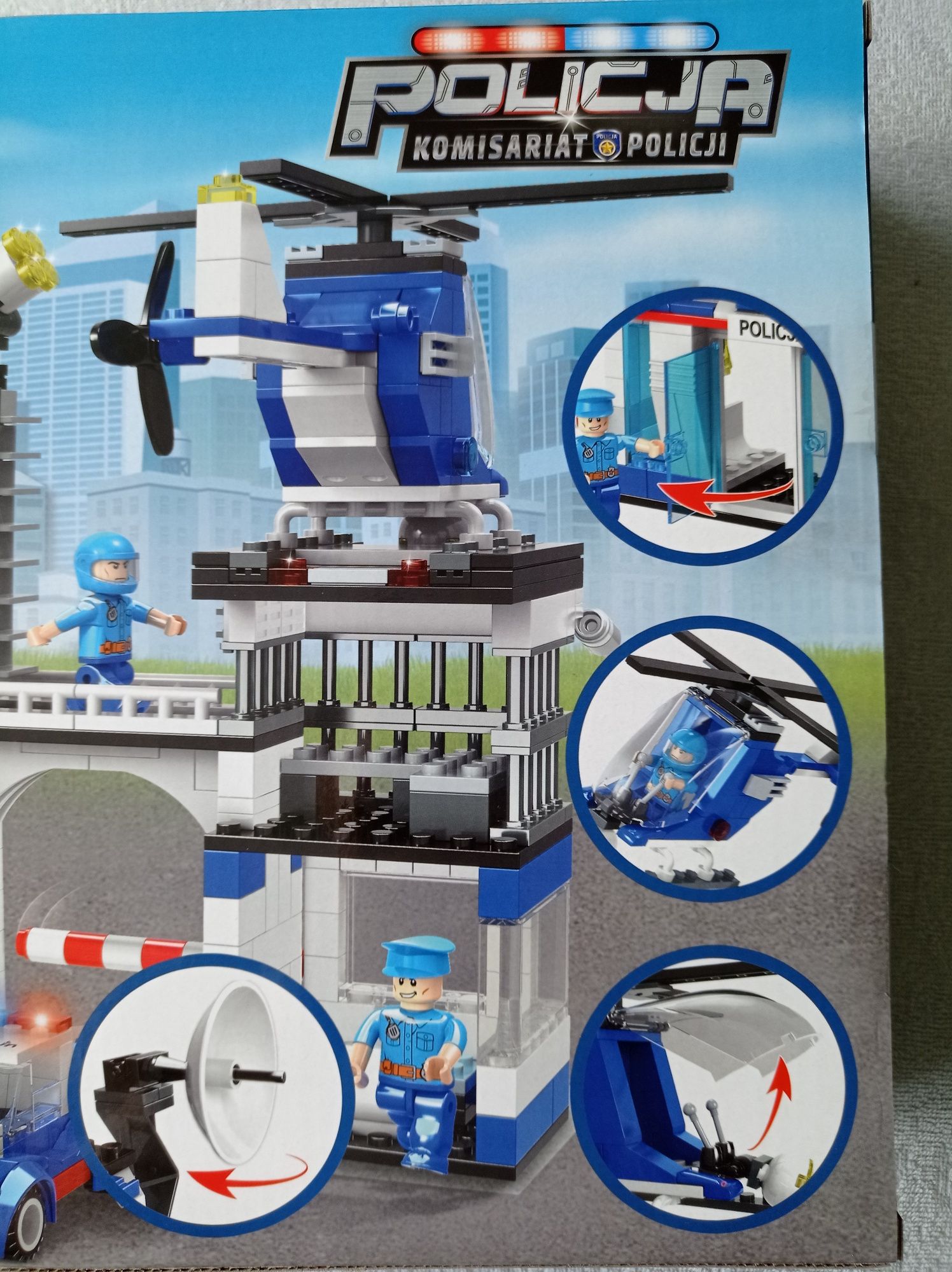 Nowe klocki konstrukcyjne komisariat policji Elefun jak lego policja