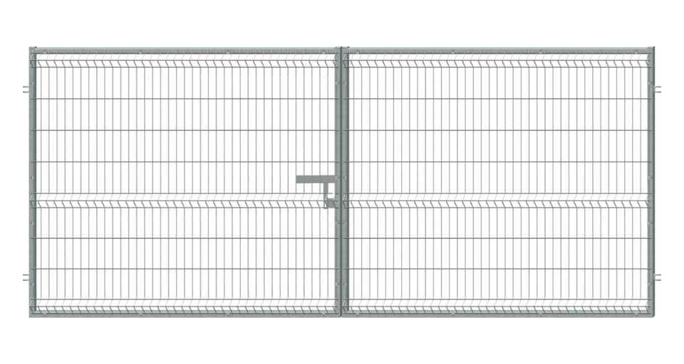 Brama panelowa skrzydłowa + furtka H-1,53