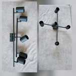 Nowa czarna lampa sufitowa loft, obrotowa
