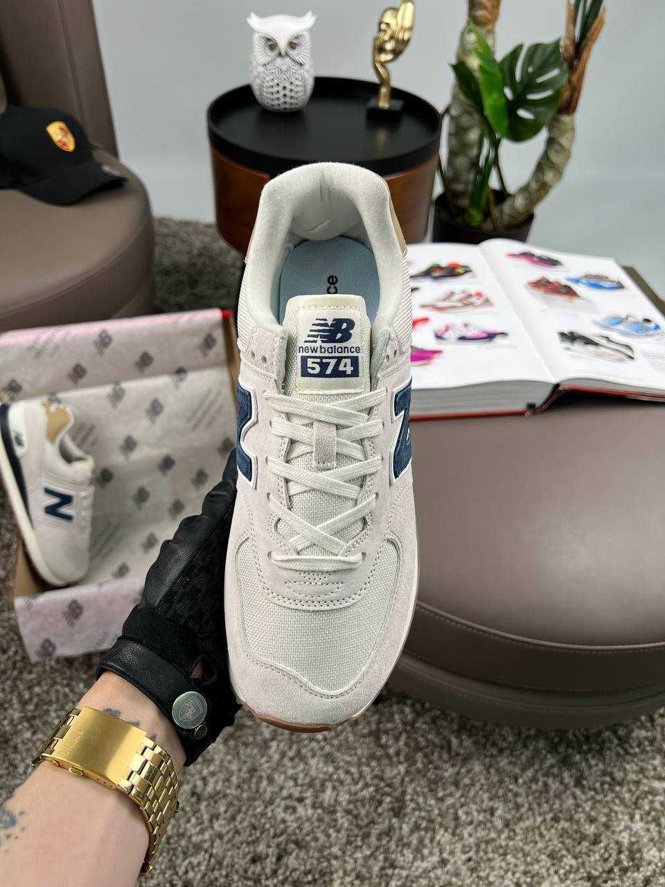 Чоловічі кросівки нью беланс New Balance 574 Light Grey Navy [41-46]
