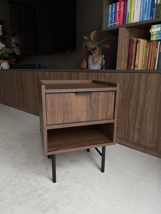 Szafka nocna Edison Brown Warmia Walnut 2x (brązowa)