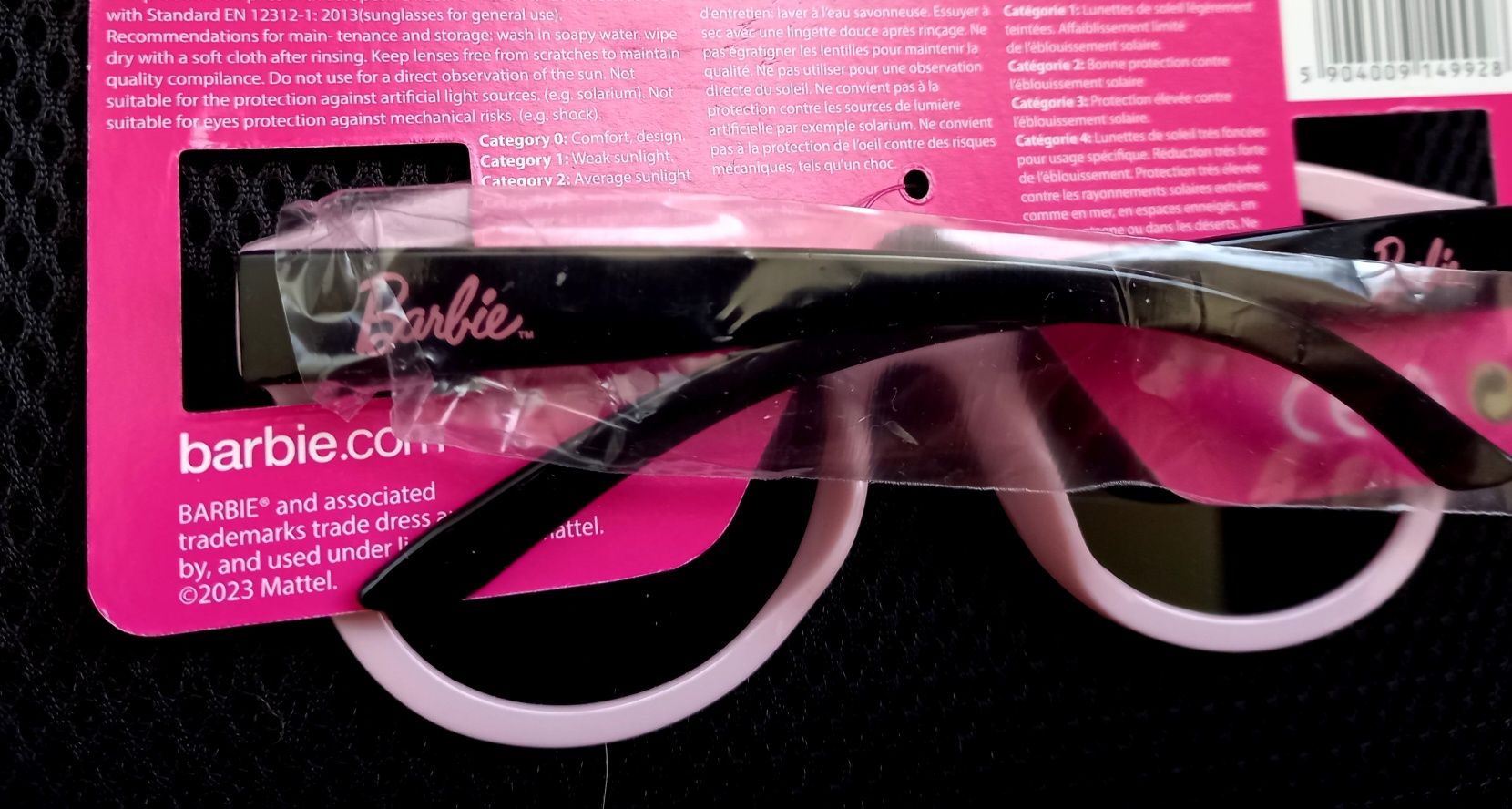 Okulary przeciwsłoneczne Barbie (nowe)