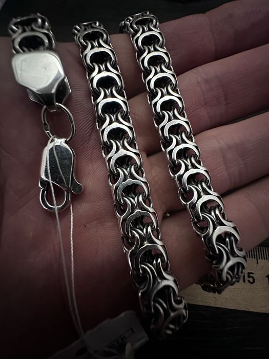 Серебряная цепочка Рамзес. Серебряные цепи 925 пробы