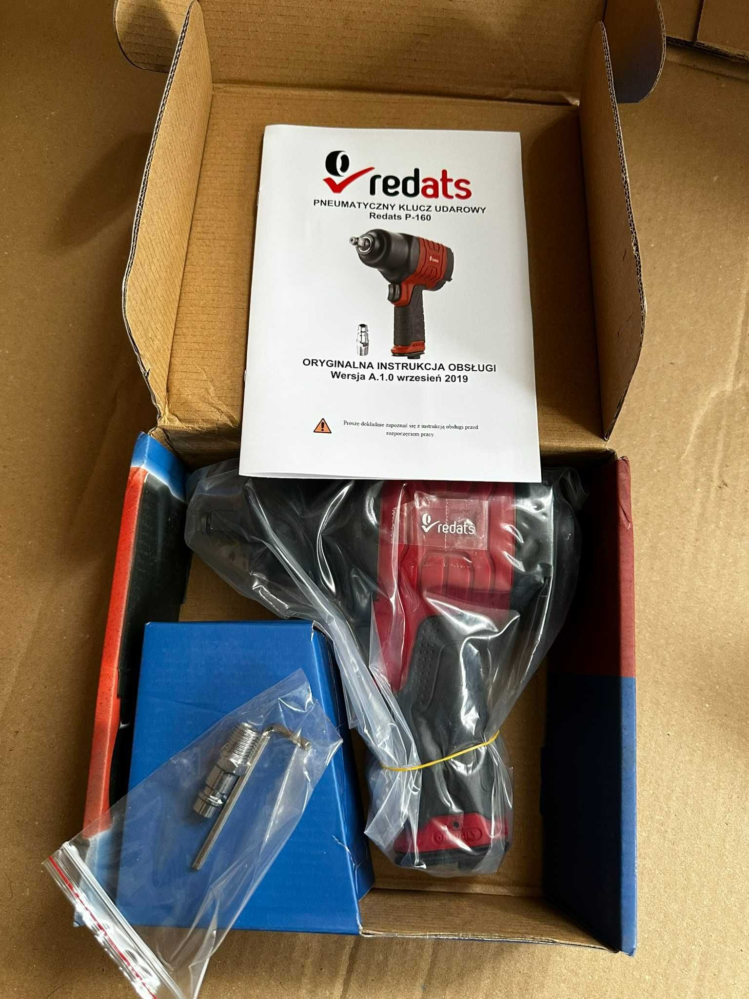 NOWY klucz udarowy pneumatyczny 1/2" 1500Nm REDATS P-160 + wtyk 1/4"