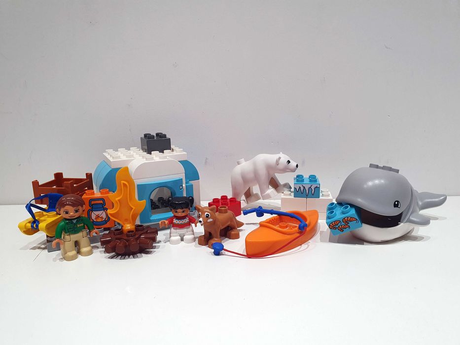 Lego DUPLO 10803 Arktyka igloo wieloryb kajak wędka niedźwiedź klocki