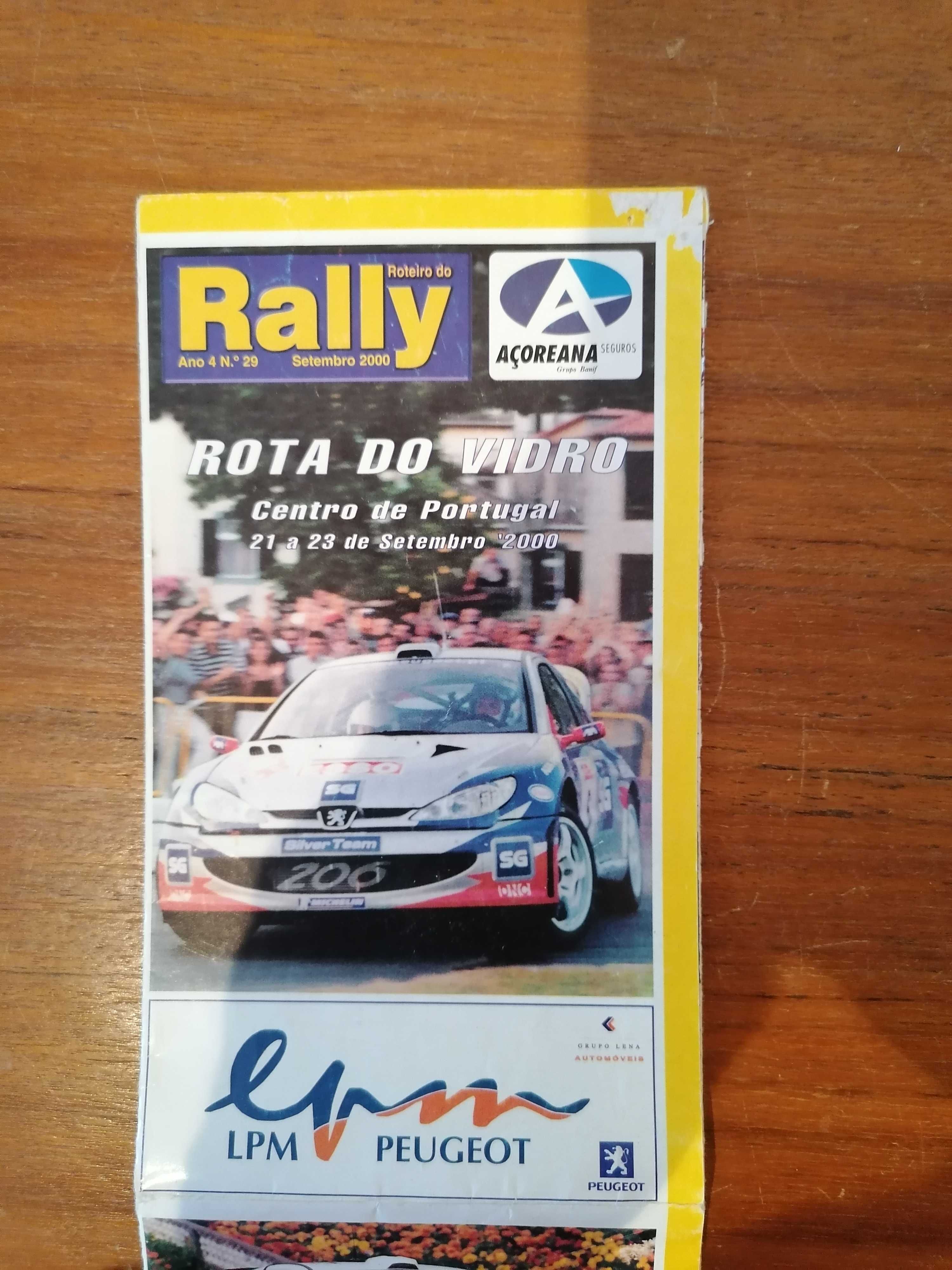 Desdobrável "Roteiro do Rally" Rota do Vidro (2000)