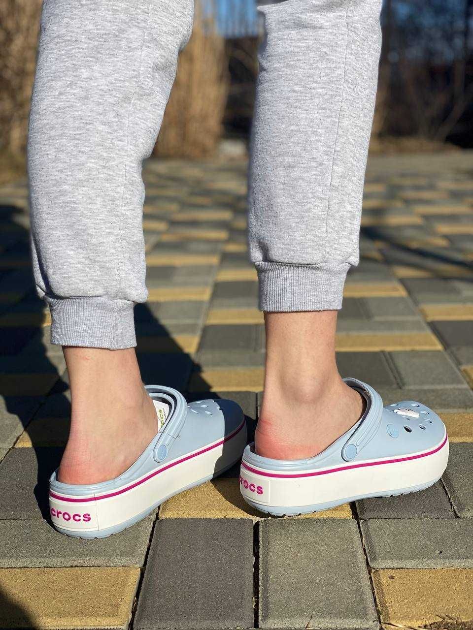 Купить жіночі крокси на платформі Crocs Crocband Platform 36-40р