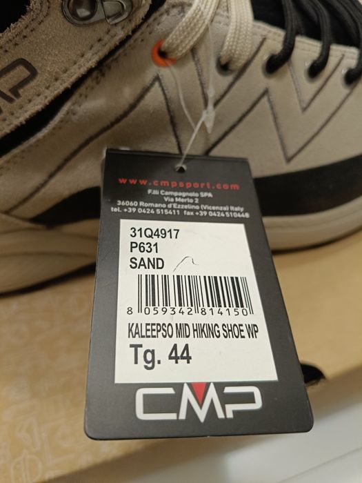 Skórzane buty trekkingowe CMP Kaleepso Mid WP 31Q4917 Sand wodoodporne